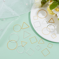 120Pcs 12 Styles Brass Linking Rings&nbsp;KK-ME0003-03