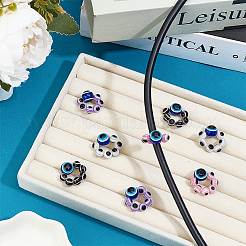 8Pcs 4 Styles Evil Eye Resin Stethoscope Pendant Decorations&nbsp;HJEW-OC00263