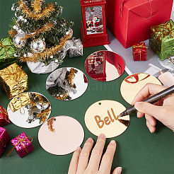 30Pcs 3 Colors Acrylic Mirror Pendants&nbsp;FIND-GA0003-15