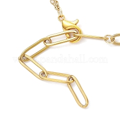 Alloy Butterlfy Charm 304 Stainless Steel Paperclip Chain Satellite Chain Anklets for Women&nbsp;AJEW-AN00755