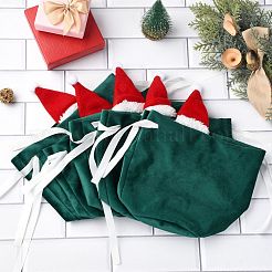 Christmas Hat Velvet Drawstring Bags&nbsp;ST-CJ0001-01B