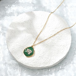 304 Stainless Steel Micro Pave Cubic Zirconia constellation Pendant Necklaces&nbsp;NJEW-R021-01G-08