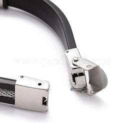 Men's Silicone Cord Bracelet&nbsp;BJEW-M206-02RGP