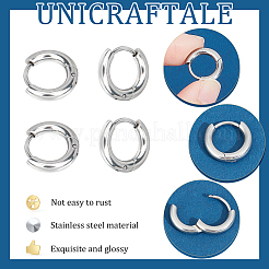 Unisex 304 Stainless Steel Hoop Earrings&nbsp;STAS-UN0002-60P-06