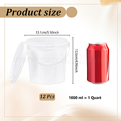 12Pcs Plastic Storage Bucket&nbsp;AJEW-TW0001-22A