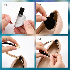 1 Bag PU Imitation Leather Anti-Loose High-heeled Shoe Laces&nbsp;AJEW-CP0011-80B