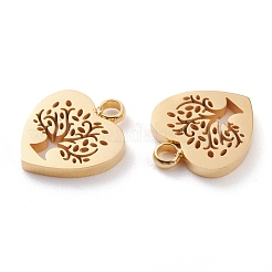 Ion Plating(IP) 304 Stainless Steel Charms&nbsp;STAS-Y002-05G