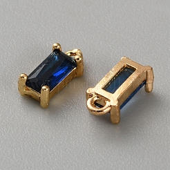 Golden Brass Micro Pave Cubic Zirconia Charms&nbsp;KK-WH0079-130C