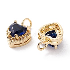 Brass Micro Pave Cubic Zirconia Charms&nbsp;ZIRC-A019-14G-E