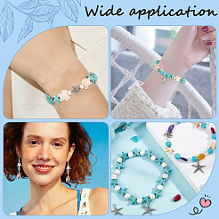 180Pcs 4 Styles Synthetic Howlite & Turquoise & Magnesite Beads&nbsp;G-SC0002-43