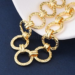 Brass Ring Chain Link  Bracelets for Women Men&nbsp;LS-BJEW-K273-16G