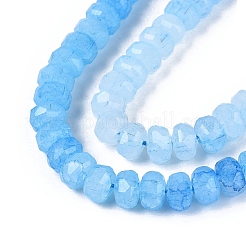 Imitation Jade Crackle Glass Beads Strands&nbsp;GLAA-N068-01A-A09