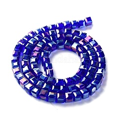 Electroplate Glass Beads Strands&nbsp;EGLA-R030-6x6mm-10