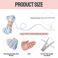 3 Bundles Segment Dyed Cotton Cords&nbsp;OCOR-TA0003-34A