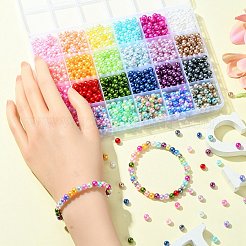 24Colors ABS Plastic Imitation Pearl Beads&nbsp;OACR-YW0001-74
