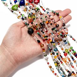 Mixed Electroplate Glass Beads Strands&nbsp;EGLA-A003-01