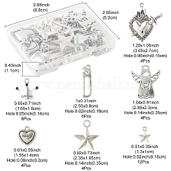 40Pcs 7 Styles Tibetan Style Alloy Pendants&nbsp;FIND-FS0004-31