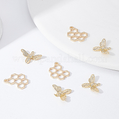 12Pcs 2 Style Brass Charms&nbsp;KK-BC0009-29