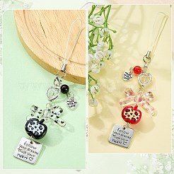 2Pcs 2 Colors Acrylic Mobile Straps&nbsp;MOBA-SZ0001-12