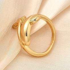 Dolphin Brass Cuff Rings for Women&nbsp;RJEW-Z085-01G-02
