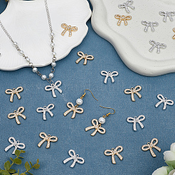 24Pcs 2 Colors Alloy Rhinestone Pendants&nbsp;ALRI-SC0001-46
