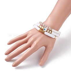 Chunky Tube Beads Bracelets Set&nbsp;BJEW-JB07224