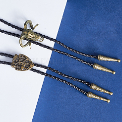 2Pcs 2 Style Imitation Leather Cords Bolo Ties&nbsp;NJEW-GF0001-08