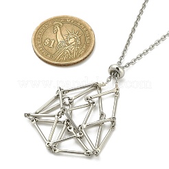 Tarnish Resistant 304 Stainless Steel Macrame Pouch Braided Gemstone Holder Pendant Necklace Making&nbsp;NJEW-TA00097-02