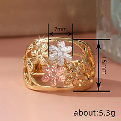 Brass Finger Rings for Women&nbsp;WG4845E-01