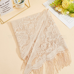 Lace Flower Detachable Polyester Shawl&nbsp;AJEW-WH20072-43A