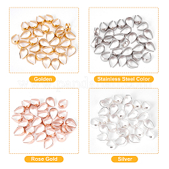 120Pcs 4 Color R 304 Stainless Steel Snap on Bails&nbsp;STAS-UN0023-94