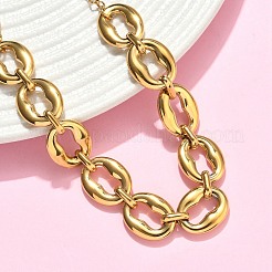 304 Stainless Steel Oval Link Chain Bracelets for Women&nbsp;BJEW-F533-02A-G