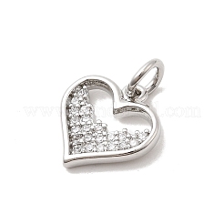 Brass Micro Pave Cubic Zirconia Charms&nbsp;KK-C139-25C-P