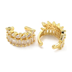 Brass Micro Pave Cubic Zirconia Cuff Earrings&nbsp;EJEW-C104-098G