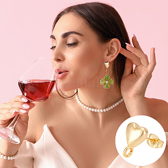10Pcs Brass Stud Earring Findings&nbsp;KK-UN0005-30