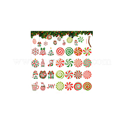 Christmas Wooden Pendant Decorations and Paper Flag Banners&nbsp;AJEW-NB0006-09
