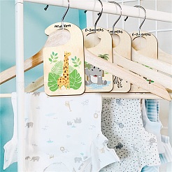 Wood Baby Closet Size Dividers&nbsp;AJEW-WH0353-002