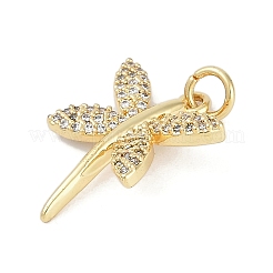 Rack Plating Brass Micro Pave Cubic Zirconia Pendants&nbsp;KK-H509-10G-02