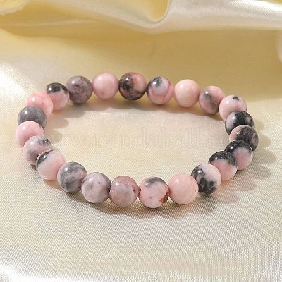 Natural Zebra Jasper Bead Stretch Bracelets&nbsp;BJEW-K212-B-035-1