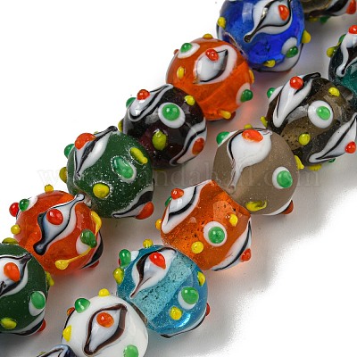 Handmade Lampwork Beads Strands&nbsp;LAMP-N025-05A-1