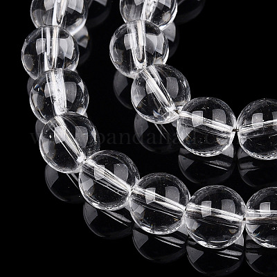 Baking Paint Transparent Glass Round Bead Strands&nbsp;DGLA-Q022-8mm-01-1