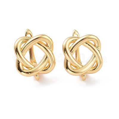 Wholesale Brass Wire Wrap Hoop Earring Findings with Latch Back