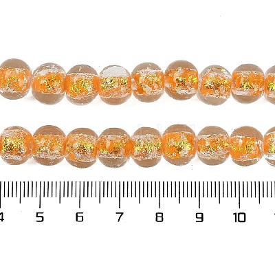 Handmade Foil Lampwork Beads Strands&nbsp;FOIL-K003-04F-1