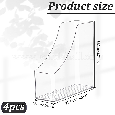 4Pcs Transparent Acrylic File Folder Holders&nbsp;AJEW-GA0009-48-1