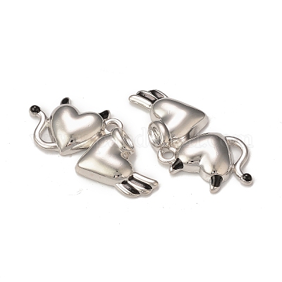 Rack Plating Alloy Enamel Pendants&nbsp;PALLOY-P291-08P-01-1