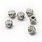 Rack Plating Brass Cubic Zirconia Beads, Long-Lasting Plated, Cadmium Free & Lead Free, Polygon, Platinum, 9.5x7mm, Hole: 3mm