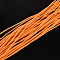 Elastic Cord, with Fibre Outside and Rubber Inside, Orange, 2mm, about 109.36 yards(100m)/bundle