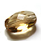 K9 Glass, Imitation Austrian Crystal Beads, Grade AAA, Faceted, Oval, Gold, 9.5x6x4.5mm, Hole: 0.7~0.9mm