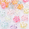 Transparent Acrylic Beads, AB Color, Flower, Mixed Color, 14.5x15.5x7mm, Hole: 1.8mm, about 657pcs/500g