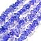 Transparent Crackle Glass Beads Strands, Chips, Mauve, 3~7x8.5~12.5mm, Hole: 1.4mm, about 32.48''(82.5cm)